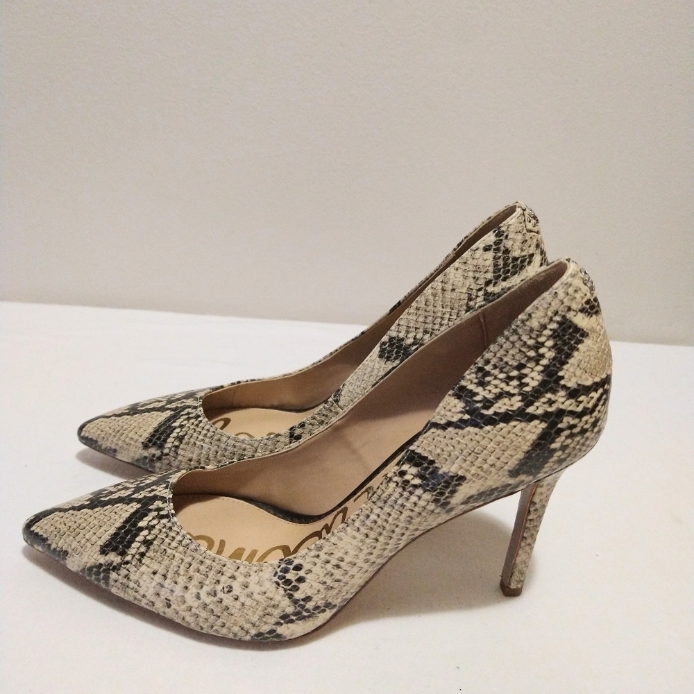 Sam Edelman Hazel Snake Skin Leather Pumps - Picture 5 of 11